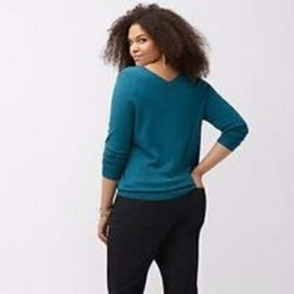 NWT Double V Neck Long Sleeve